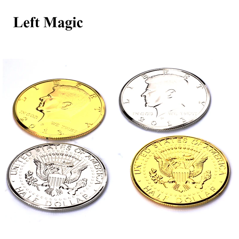 

3 Inches Jumbo Magic Coin Half Dollar Magic Tricks Street Stage Close Up Magic Accessories For Magician Gimmick B1010