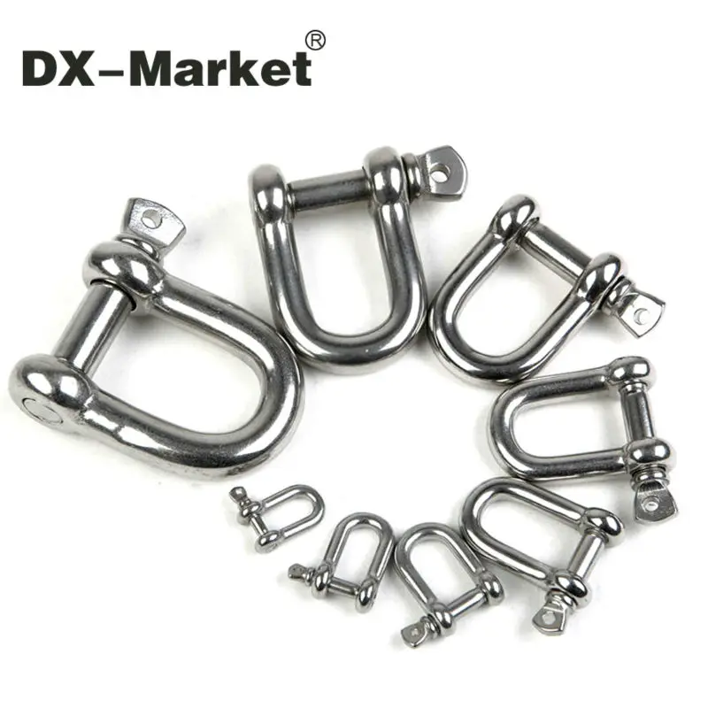 m38 , Chain D Rigging Shackle for Boat , 304 Stainless Steel Dee Type