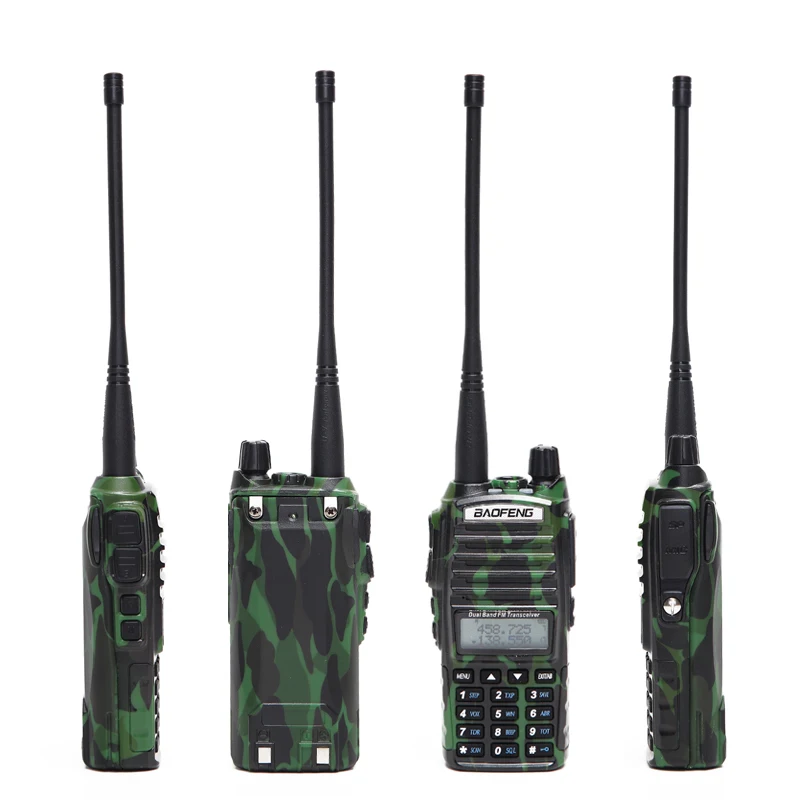 2 шт. BAOFENG UV-82 Plus Walkie Talkie VHF/UHF двухдиапазонный длинный диапазон 8 Вт Любительское двухстороннее радио UV82 для пеших прогулок+ Воздушная акустическая гарнитура