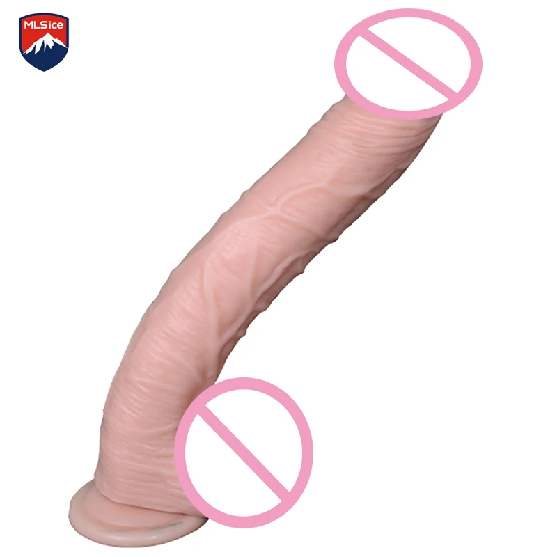 Realistic-Very-Big-Dildo-33-5-5cm-Huge-Penis-Dick-With-Strong-Suction-Cup-Anal-G