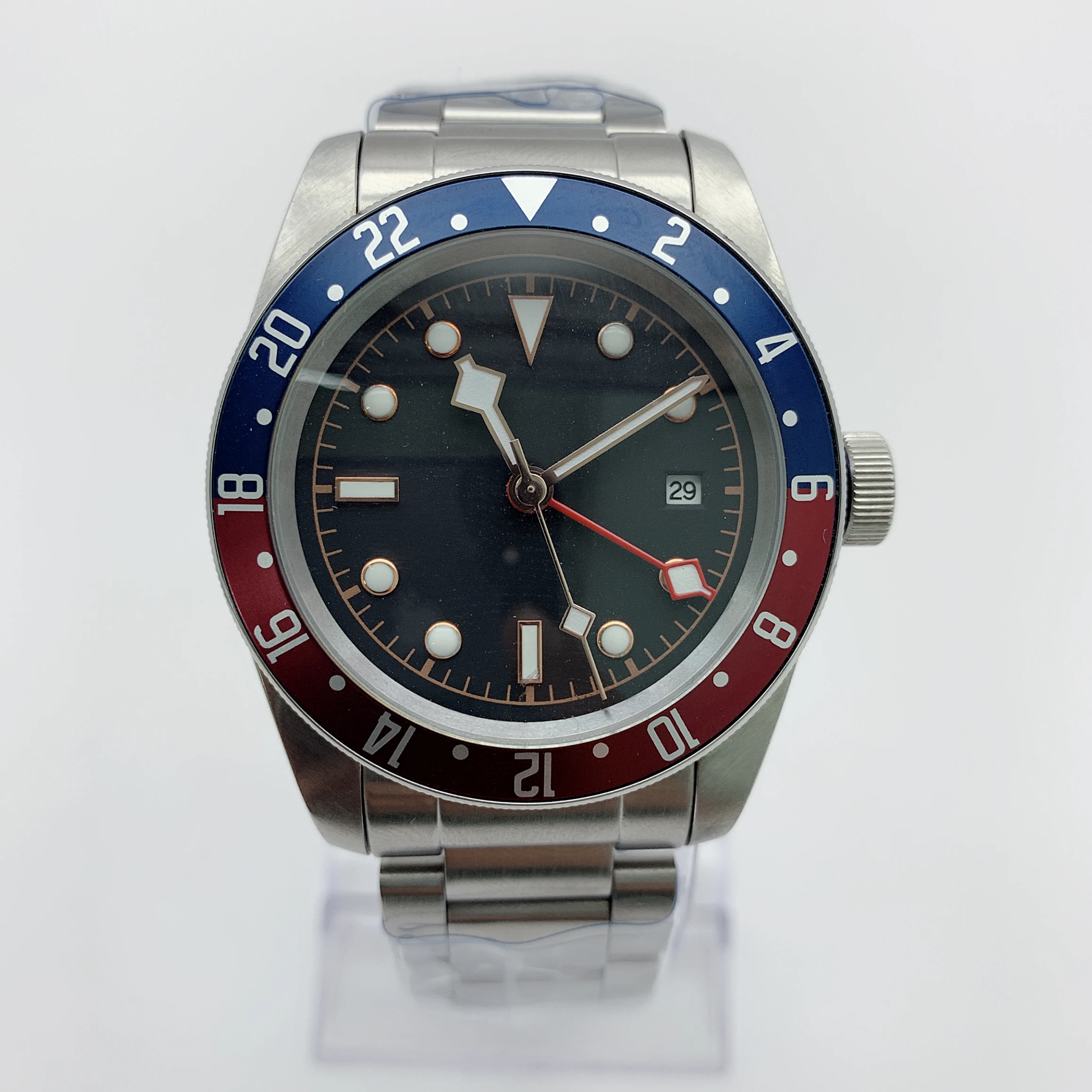 Роскошные брендовые автоматические механические часы Black bay GMT M79830RB военные