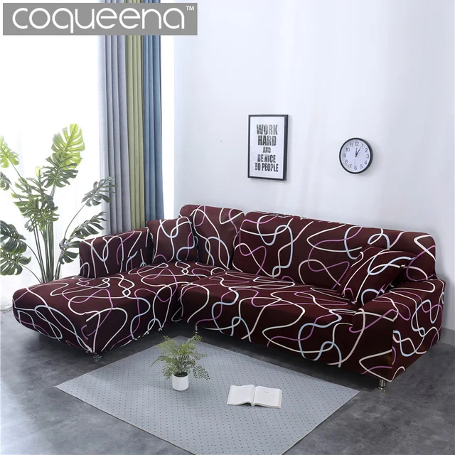 2 Pieces Covers For Corner Sofa Universal Stretch Elastic L Shaped 2 Pieces Covers For Corner Sofa Universal Stretch Elastic L Shaped Chaise Cover