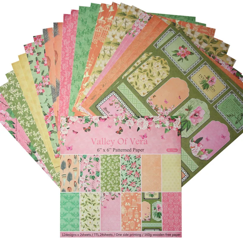 card making scrapbook paper craftfashion 24 sheets flower