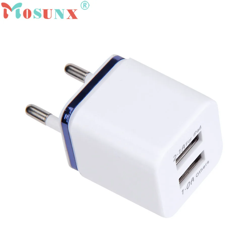 

Adroit New Travel Portable Mini Dual Port EU Plug AC USB Home Wall Charger For Phone XS7329 drop shipping