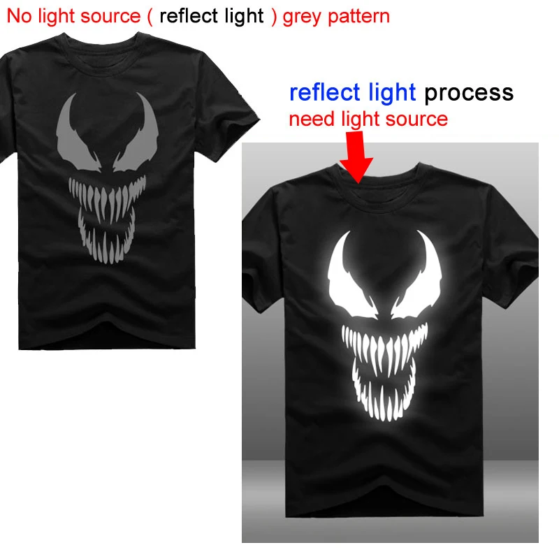 Фильм Человек-паук футболка Веном Человек-паук череп мужская футболка отражающий светильник летние хлопковые футболки