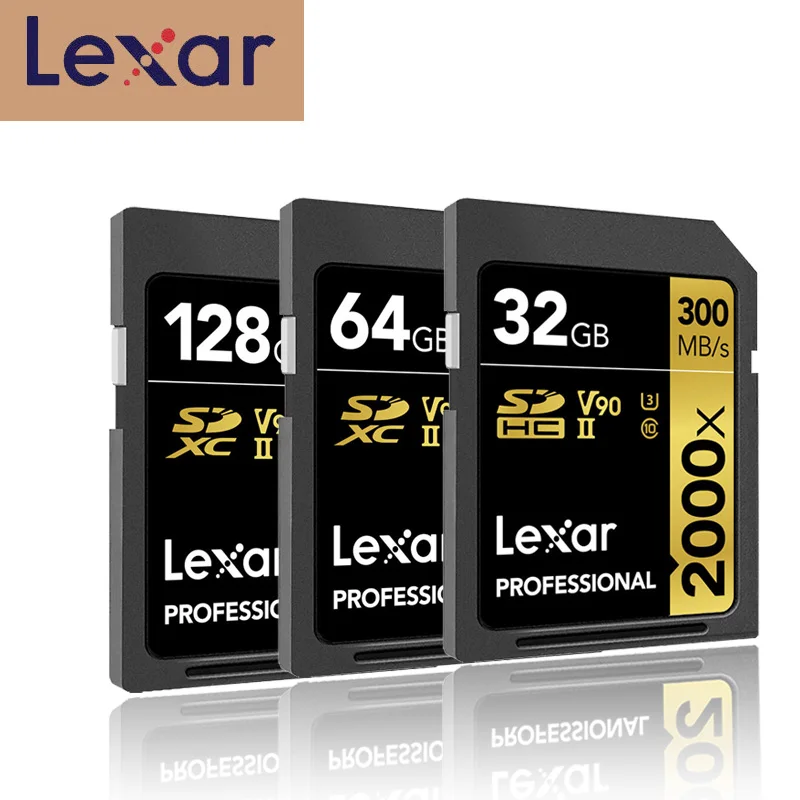 Оригинальная флеш карта памяти Lexar SD ограниченная серия накопитель 2000x 300 МБ/с./с