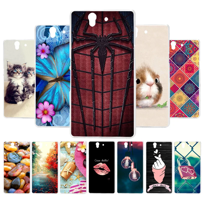 

Vanveet Soft Silicone Case For Sony Z Case Coque For Sony Xperia Z L36h C6602 Cover Cats Painted Case Back Covers Fundas Housing