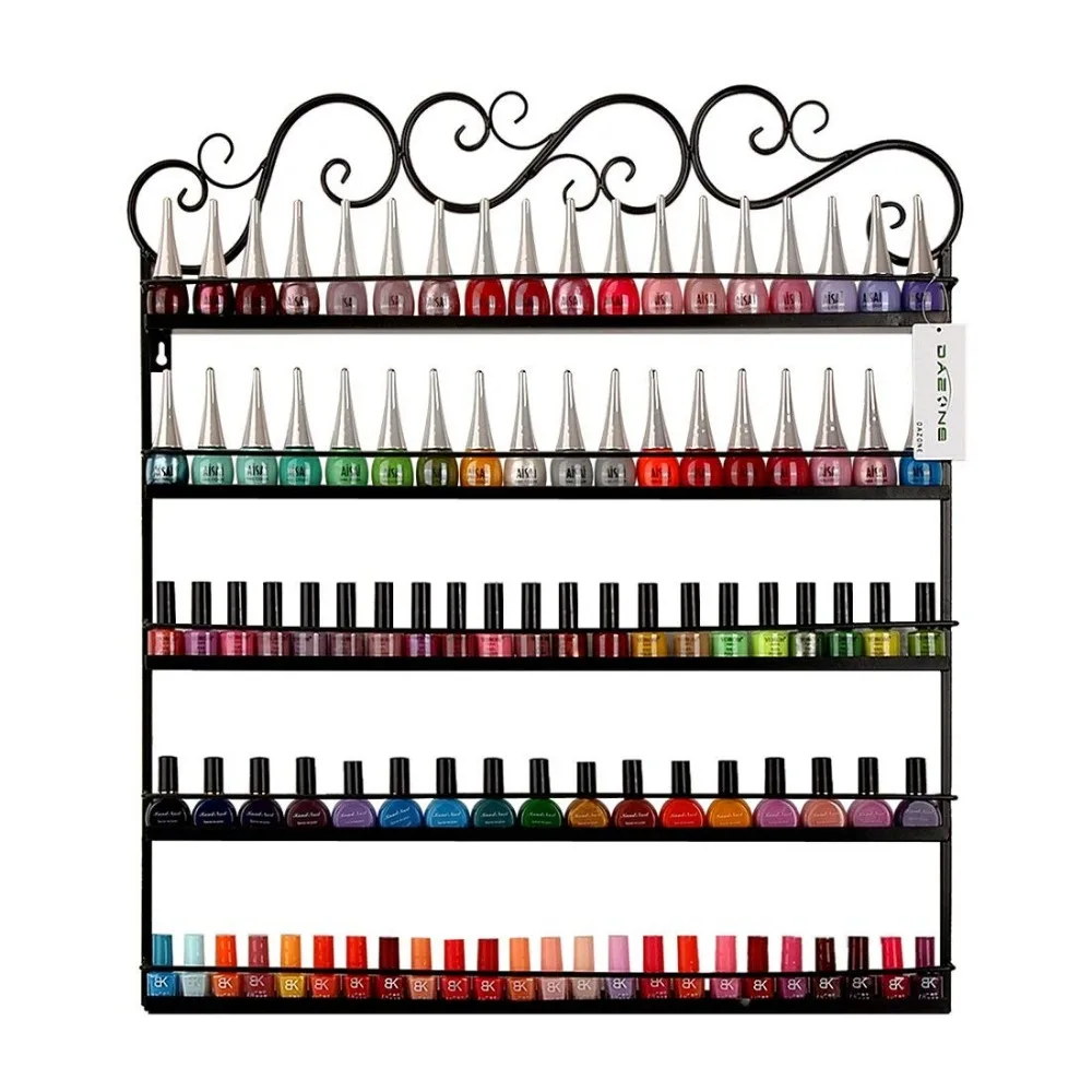 

Metal Nail Polish Wall Rack Nail Polish Organizer Shelf Holds 100+ Bottles