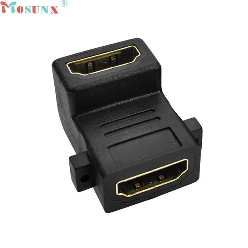

HDMI FeMale to HDMI Female Angle of 90 Degrees Wall Plate Adapter Connecter drop shipping 0720
