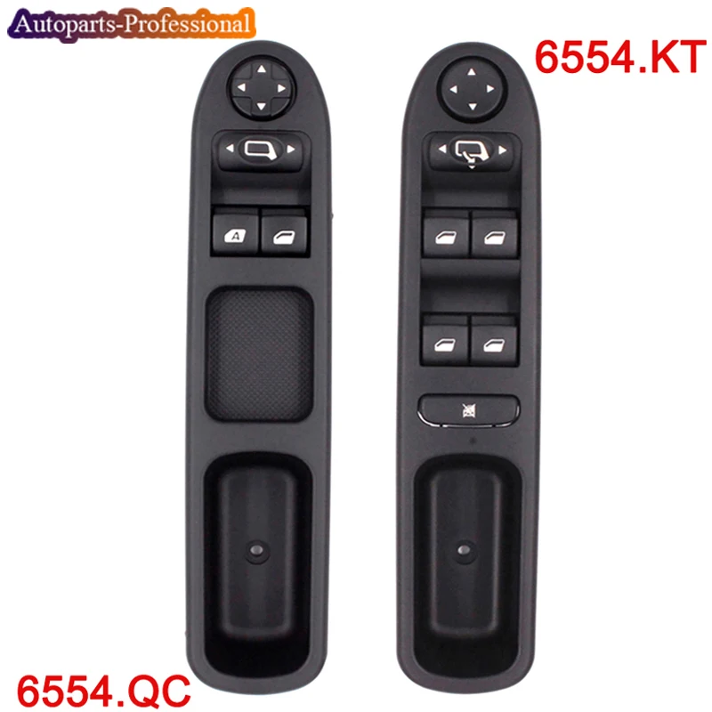 

New Window Control Switch For Citroen C3 Peugeot 207 CC For Peugeot 307 307CC 307SW 6554.QC 6554.KT 6554QC 6554KT