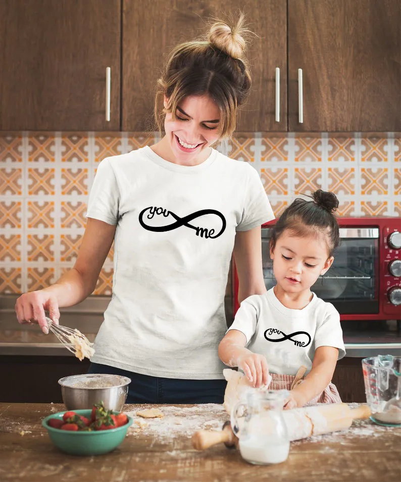 

Me & You Mommy and Me Mom Kids Baby Girls Soft Casual Print Tops Clothes Mother Daughter Matching Family Outfits T Shirt