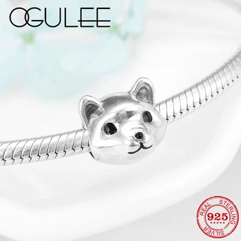 

Authentic 925 Sterling Silver lovely Pet dog beads Accessories For jewelry making Fit Original Pandora Charm Bracelets Bangles