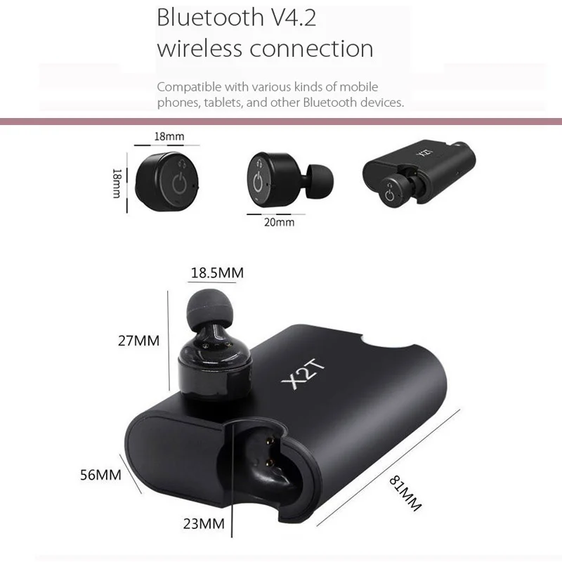 X1T X2T TWS наушники Беспроводная Bluetooth гарнитура бас стерео наушники портативные HIFI супер прозрачные наушники с микрофоном PK i10 tws Q32