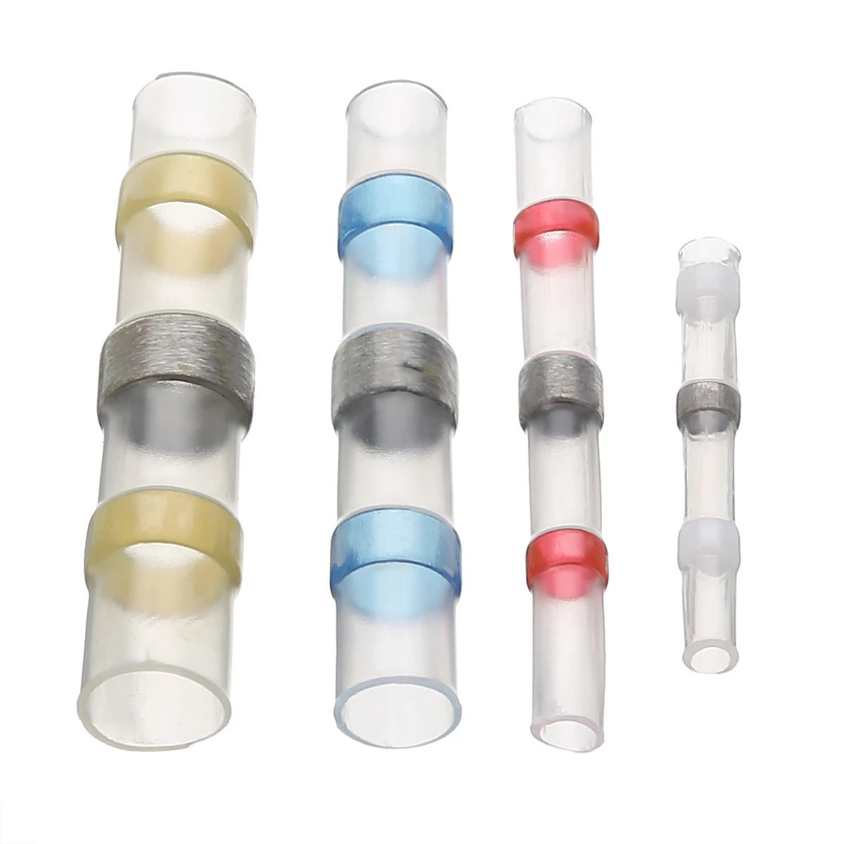 

100pcs 26-10 AWG Butt Connectors Waterproof Solder Sleeve Heat Shrink Butt Wire Splice Connector Kit