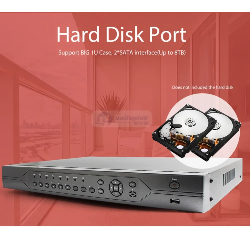 Камера видеонаблюдения H.265 16 каналов POE NVR 4K 5 МП 1080P Onvif 48 В HDMI P2P P2P|Видеорегистратор