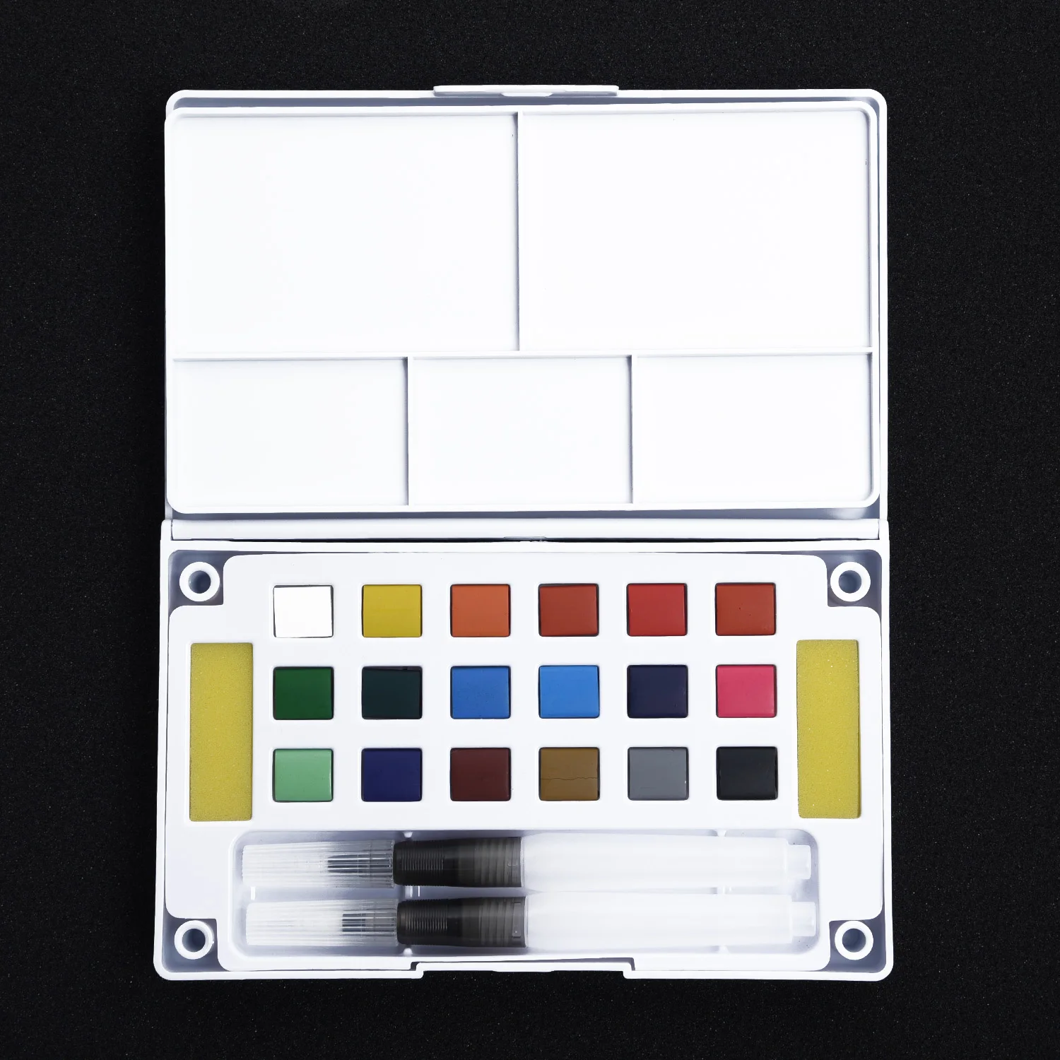 

Paint Portable Pigment Drawing Painting 12/18/24/36pcs Solid Watercolor With Paintbrush Box Kit Durable High Quality