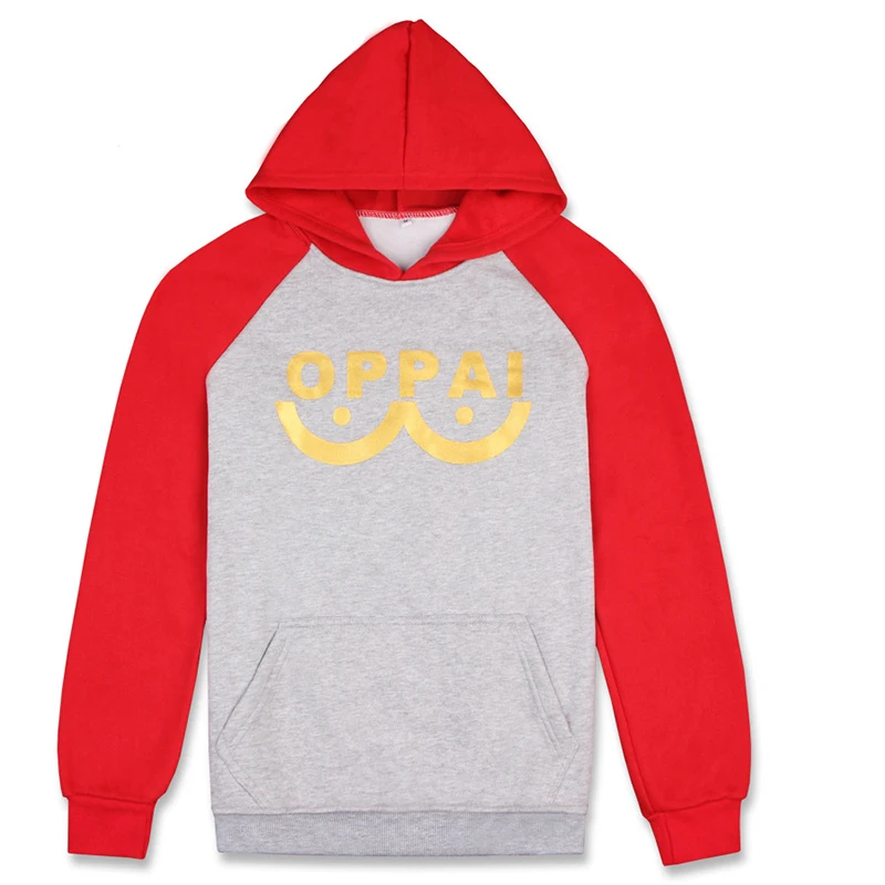 

One Punch Man Saitama Oppai Cosplay Costume Hoodie Hooded Sweatshirt Fleece Unisex For Man Woman