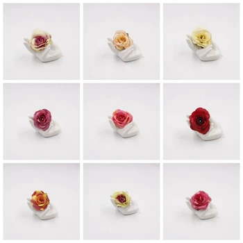 

DIY / 30 pieces 4cm artificial flower rose wedding party Christmas home bedroom decoration wedding shoes and hat accessories