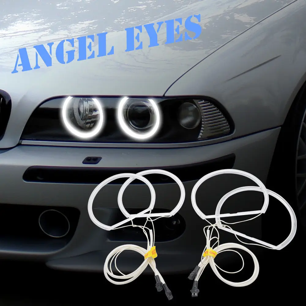 CCFL ангельские глазки для BMW E46 E36 E38 E39 проектор ультра яркий SMD белый светодиод 2600LM