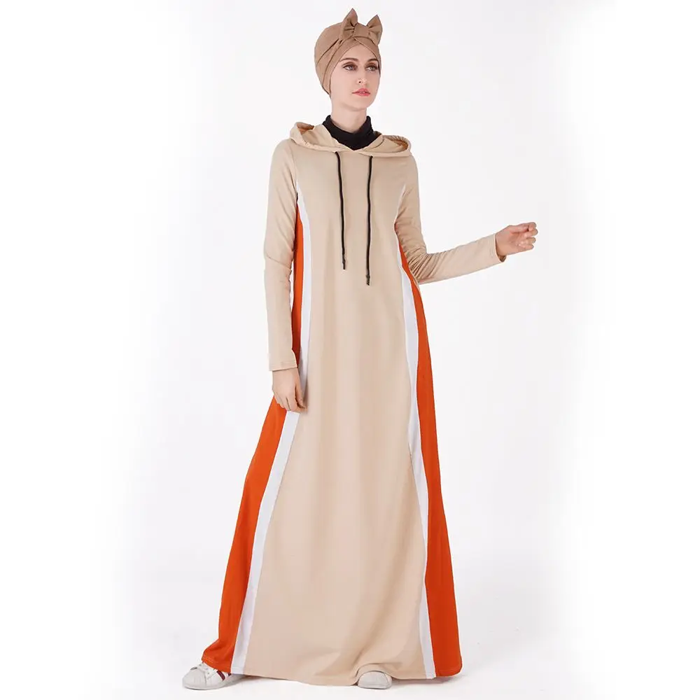 Хлопковые Платья Abayas с капюшоном, студенческое Спортивное длинное платье, арабское длинное платье, турецкое мусульманское модное женское платье на Ближнем Востоке