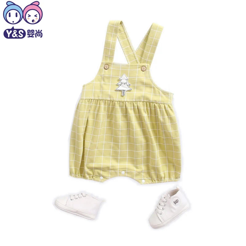 

2018 New Summer Overalls For Baby Boys Clothing Children Fashion Lattice Cotton Kids BLue Green Suspender Pants For Kids