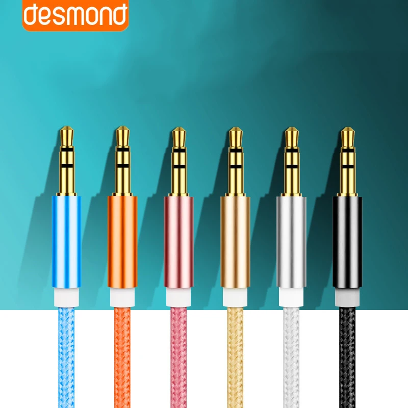 

Nylon Audio Cable 3.5MM Jack Male to Male Car Aux Cable Code Gold Plated Headphone Code for Samsung Laptop Speaker Louder