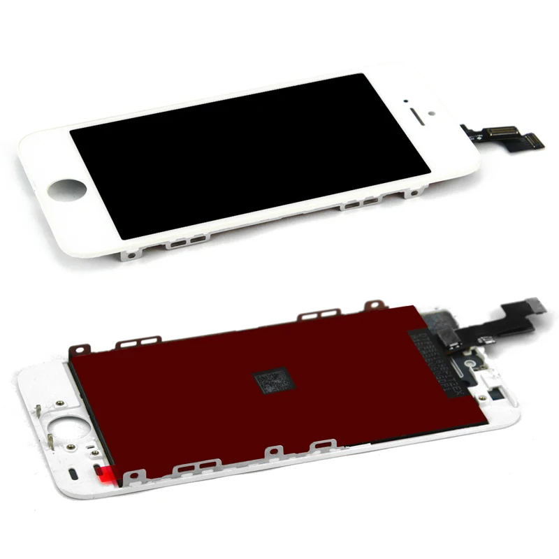 5 шт./лот стеклянный экран для iPhone 5G 5C 5S класс A +++ Черный Белый ЖК дисплей с