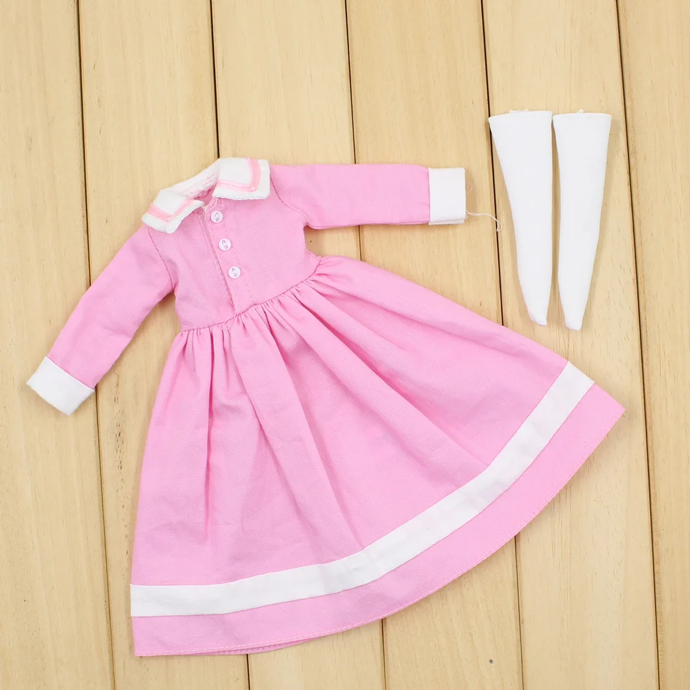 

blyth doll clothes Cute student pink skirt suit 1/6 doll normal joint azone licca icy dolls