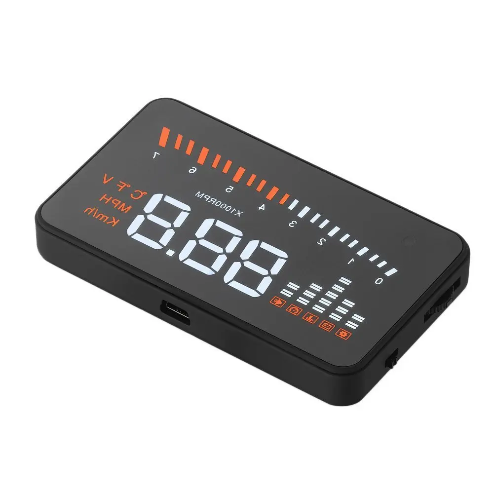 

ETC Hot X5 3" Automatic OBD II Universal Car HUD Fuel icon Head Up Display LED Screen