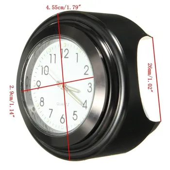 

1 Pcs Universal 1" Chrome Waterproof 7/8 Motorcycle Handlebar Mount Temp Thermometer Clock Watch Motorcycles Accessories