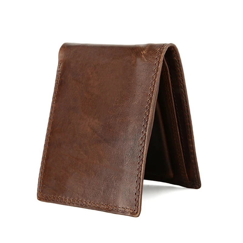 

High Grade Card Holder Wallet Men Durable Coin Purse Luxury Large Capacity Men's Genuine Leather Bifold Wallet Slim Short Purse