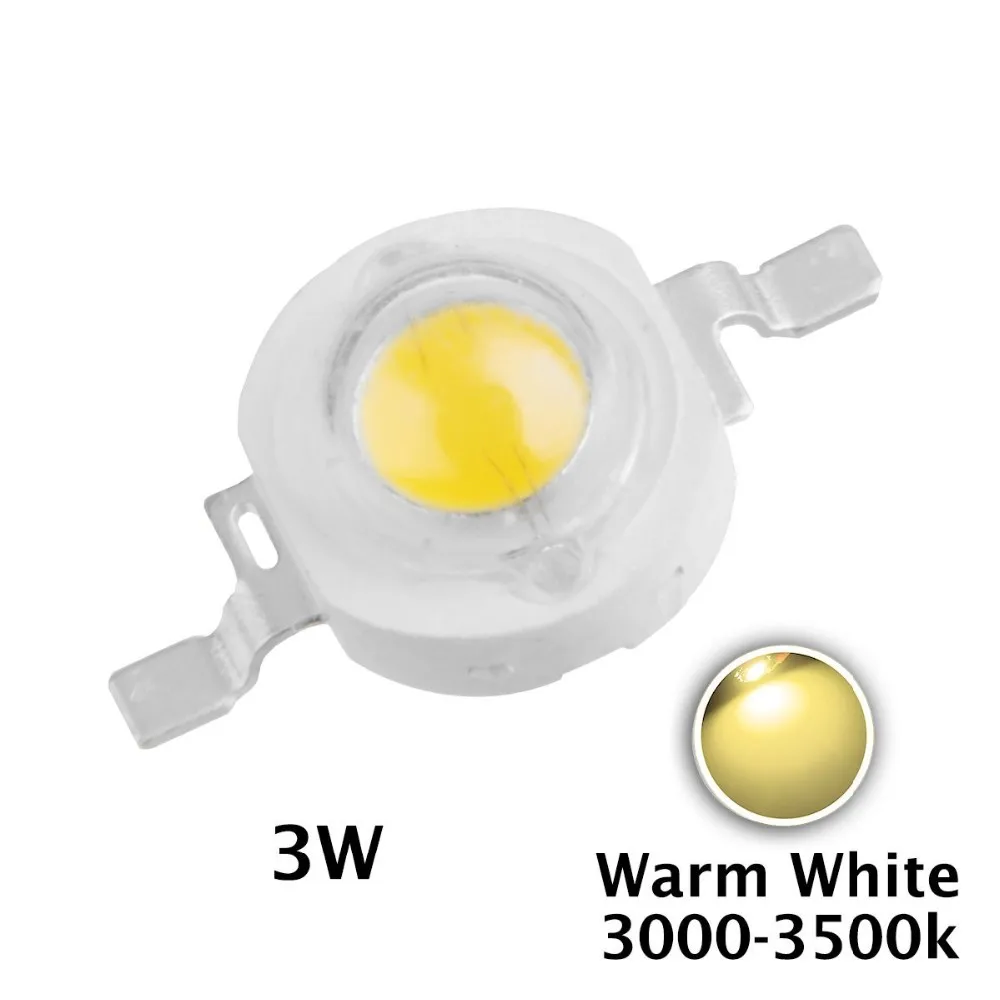 50 шт. 1 Вт 3 Вт Высокая мощность светодиодный лампы белый/теплый белый 30mil 45mil чипы высокий светильник s Высокая мощность