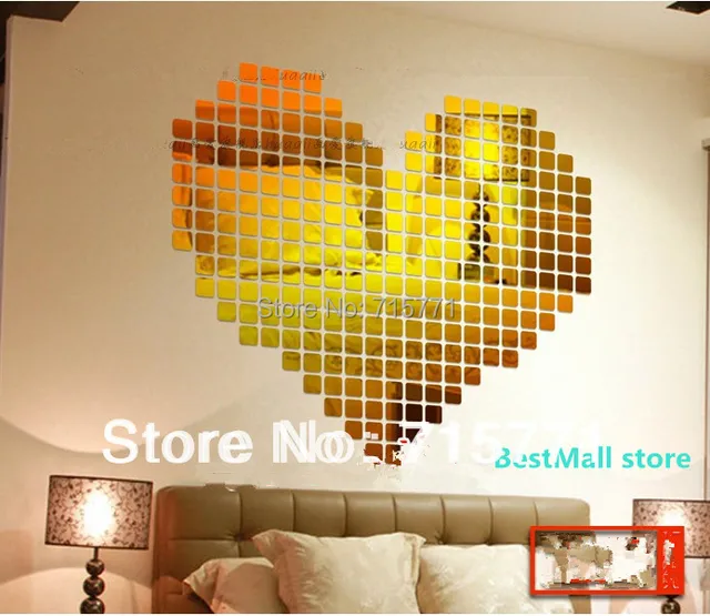 100 PCS 2CM Acrylic Crystal mosaic wall sticker decoration wallpaper mosaic creative DIY wall