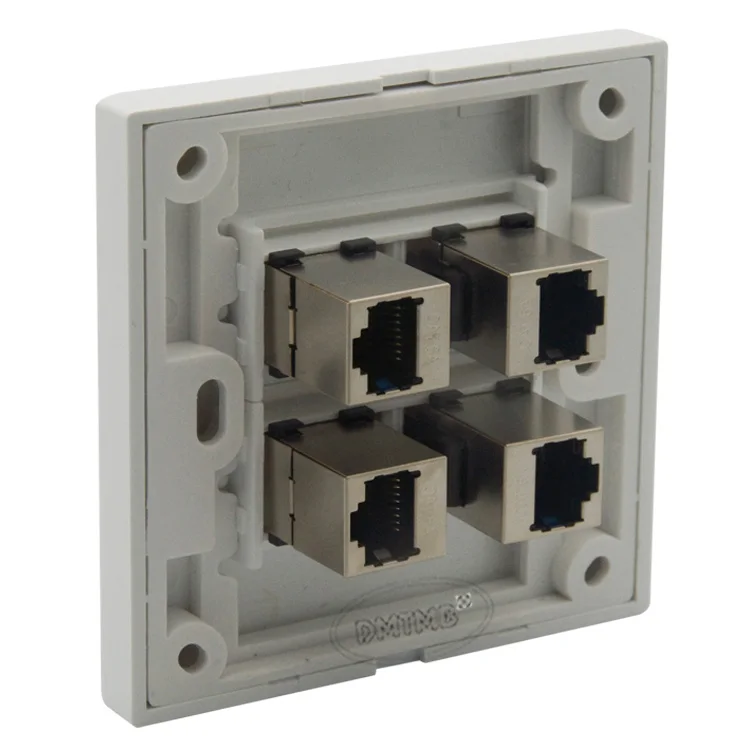 4 X CAT6A щит RJ45 настенная пластина с обратной стороной от женского до разъема|rj45 wall