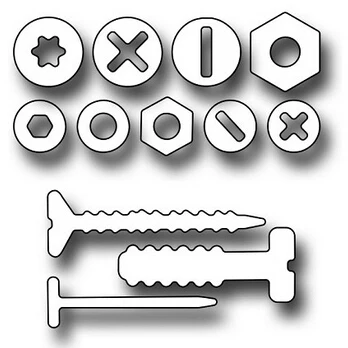 

Ufurty Screw Frame Metal Cutting Dies Stencils for DIY Scrapbooking/photo Album Decorative Embossing DIY Paper Cards Craft