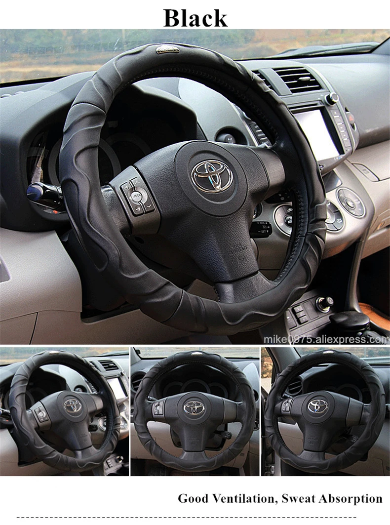 sheep leather steering wheel cover 3