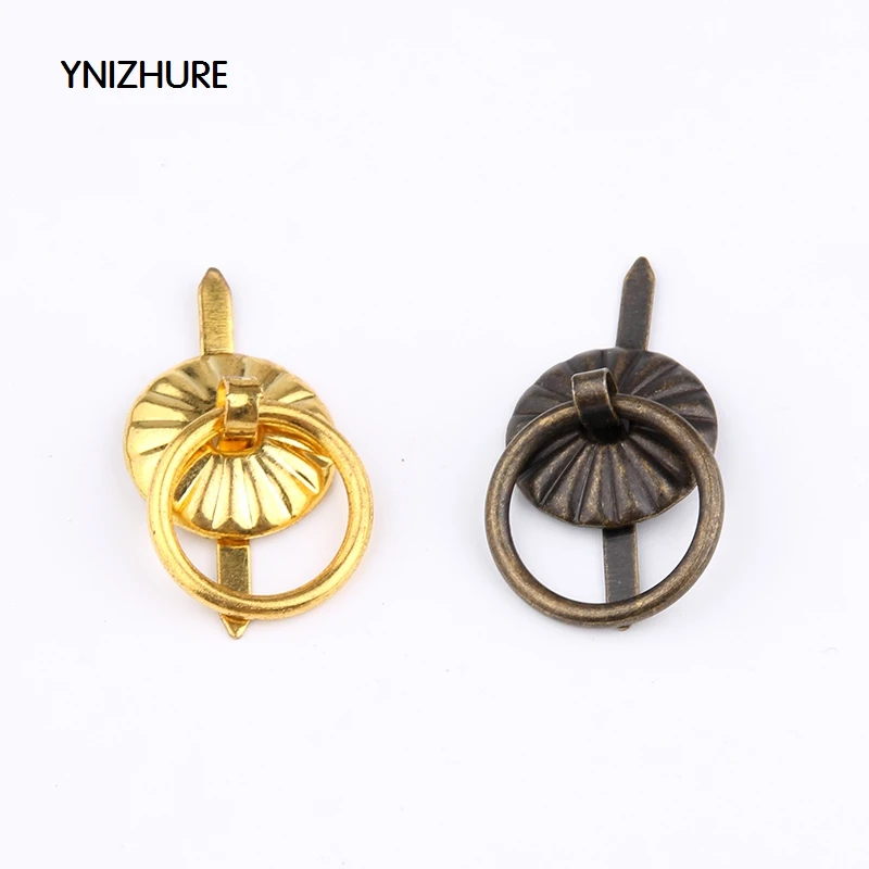 100pcs 18 20mm Gold Bronze Small Sun Hand In Hand Metal Handle