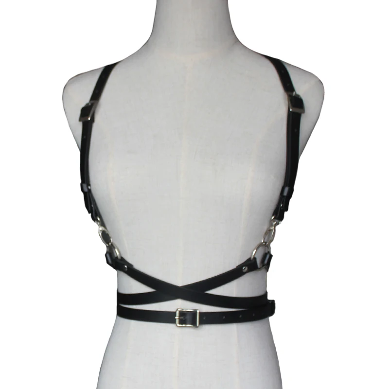 Harness Gothic Lolita Women Suspenders Fashion handmade Leather Body Harness