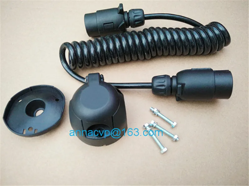 spiral cable coiled cable trailer plugs set 5