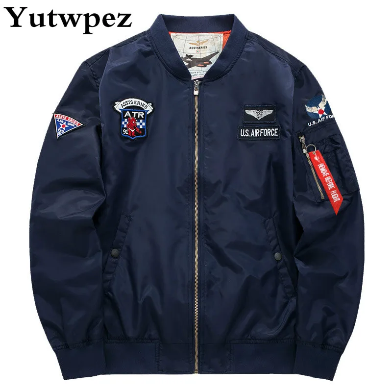 

Spring and Autumn Bomber Jacket men Pilot MA1 Man Coat hombre Jaqueta Flight Air Force Baseball army green Kanye West jacket New
