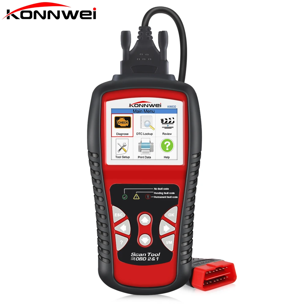Автомобильный диагностический инструмент KONNWEI KW830 сканер OBD2 считыватель кодов