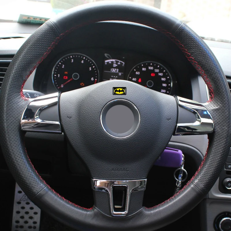 10Pcs 3D Batman Decorative Stickers Notebook Motor Stickers Decal Fridge Waterproof Sticker for Car Steering wheel Emblem