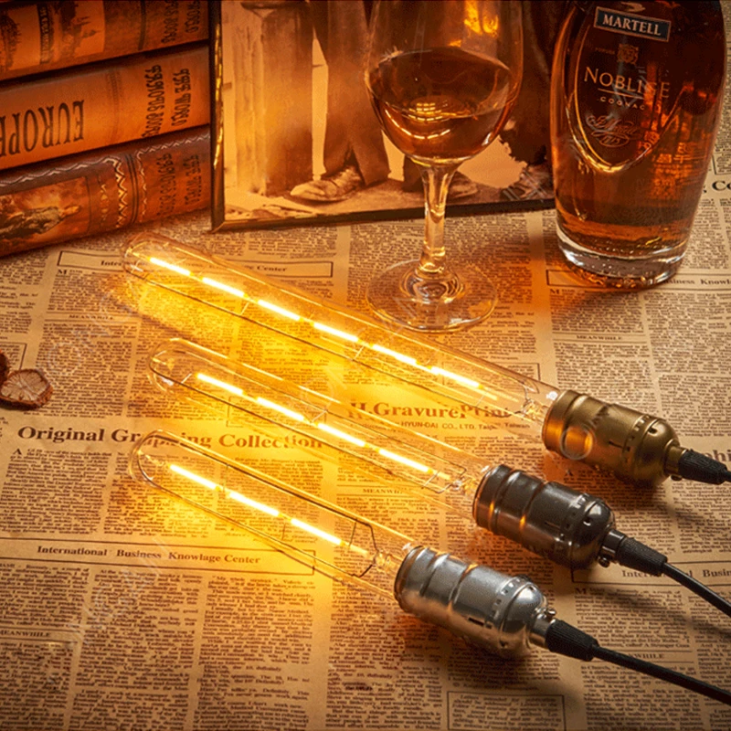 Ретро Edison led светильник лампы E27 220 В 40 Вт ST64 ручной стержень, для кафе гостиная магазин Винтаж промышленная лампа накаливания ампулы светильник лампочка Настенный декор