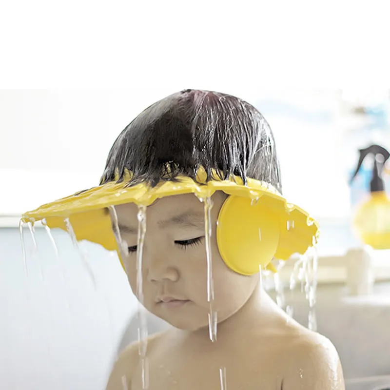 M89C1pc Регулируемый Детский шампунь шторы для ванной шапочка для душа колпак мыть волосы щит