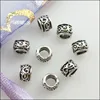 80Pcs Tibetan Silver Flower Round Tube Spacer Beads Charms 5mm ► Photo 3/4