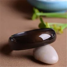 Натуральный черный обсидиан кристалл драгоценный камень женщина браслет Fashional человек 60 мм Натуральная браслет Исцеление Камень