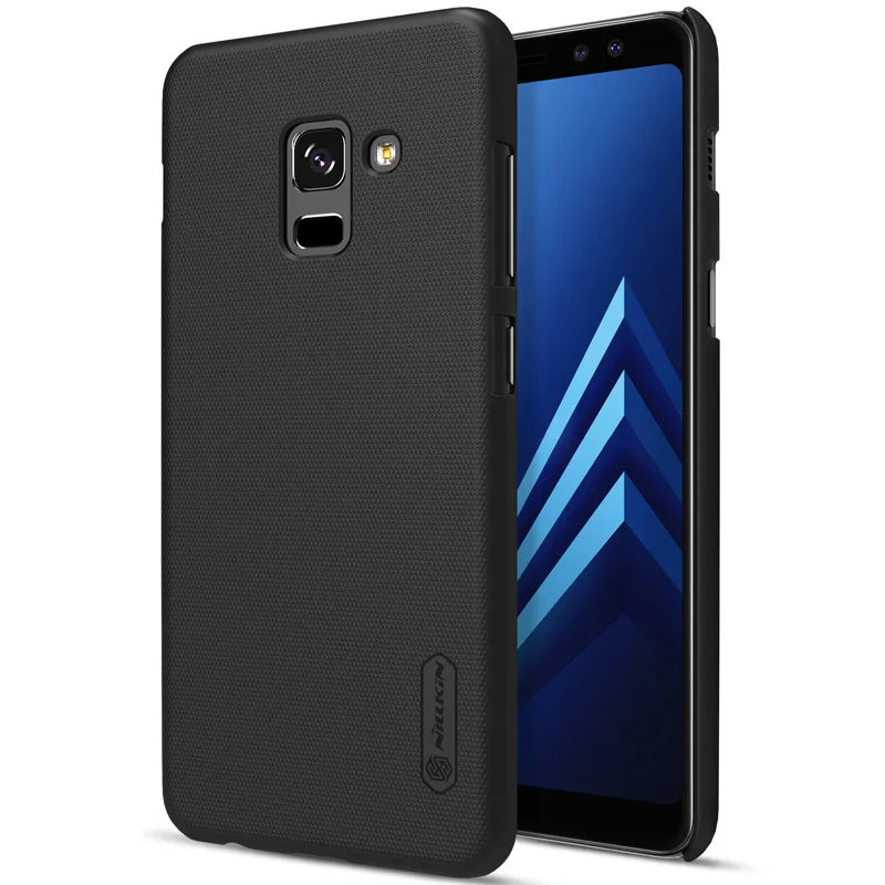 Черный Для samsung Galaxy A8 чехол Nillkin Матовый Щит Жесткий PC задняя крышка чехол для samsung A8 чехол для телефона+ защита экрана - Цвет: Черный