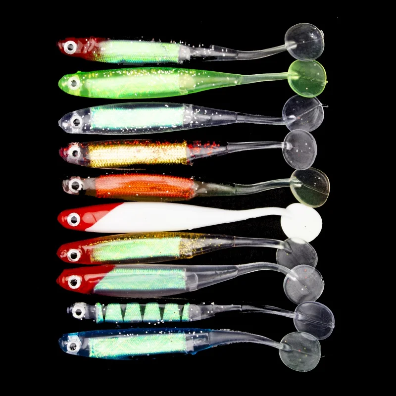 10 шт. 9 см рыболовные приманки, наживки Easy Shiner Swimbaits Мягкая силиконовая приманка двойной цвет Искусственный Карп Мягкая приманка