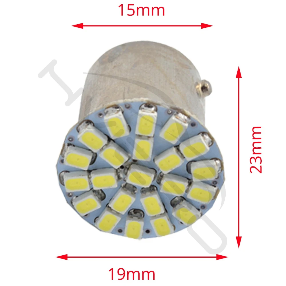 1156 BA15S 1157 BAY15D P21W 1206 22SMD Белый Автомобильный светодиодный стоп-сигнал, стояночный светильник, Автомобильный светодиодный фонарь, задний фонарь, 12 В постоянного тока