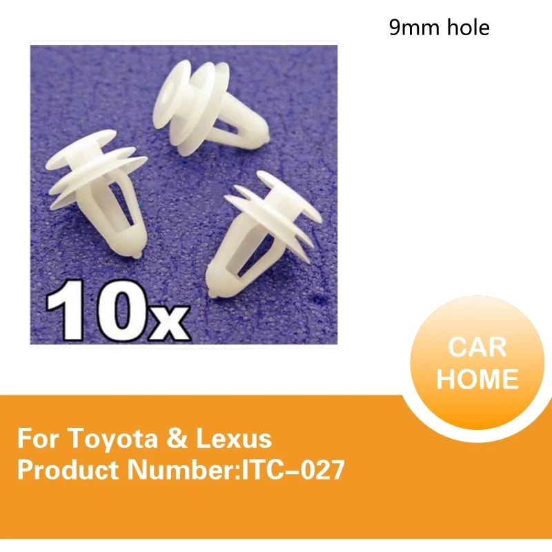 10x For Toyota & Lexus Plastic Trim Clips for Door Cards, Panels, Trims